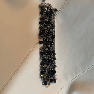 Fancy bracelet black with silver